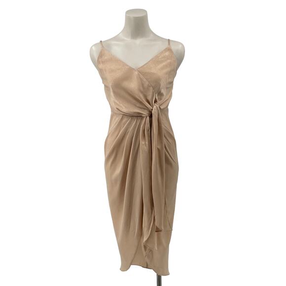 BALTIC BORN CAMILA NATURAL‎ TANK SIDE TIE MIDI DRESS XS NWT - Picture 4 of 16